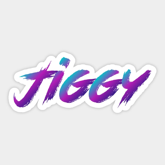 Jiggy 90s Slang With 90s Colors Sticker by The90sMall